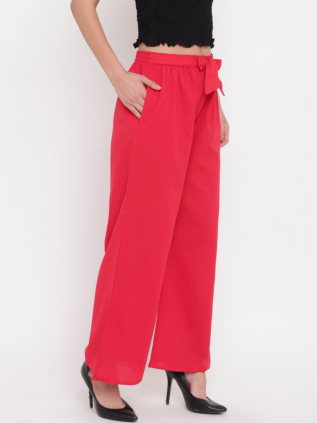 Aawari Palazzo With Belt ( RED )
