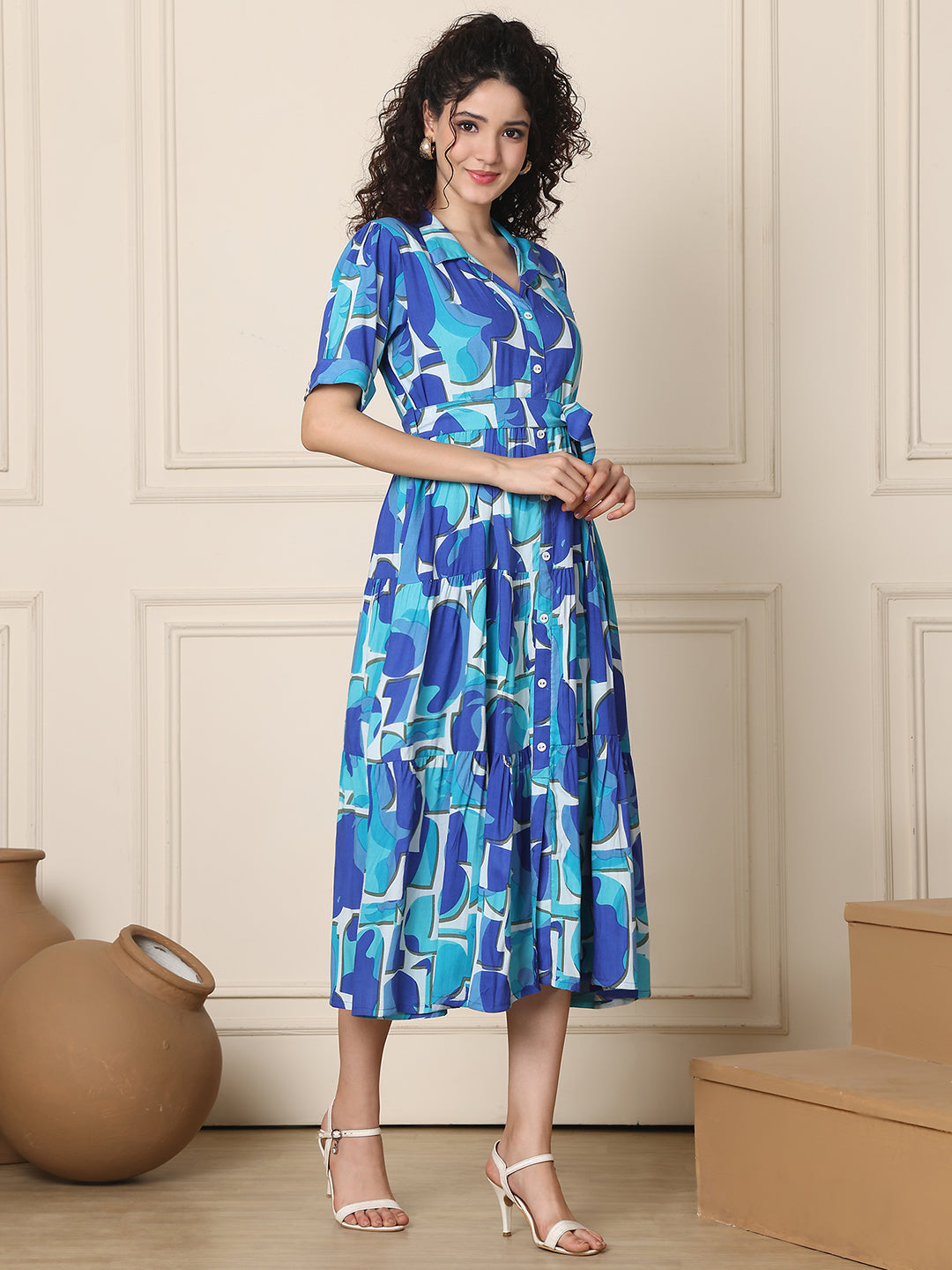 Aawari Rayon Printed Waist-up Dresses / Maxi Dresses