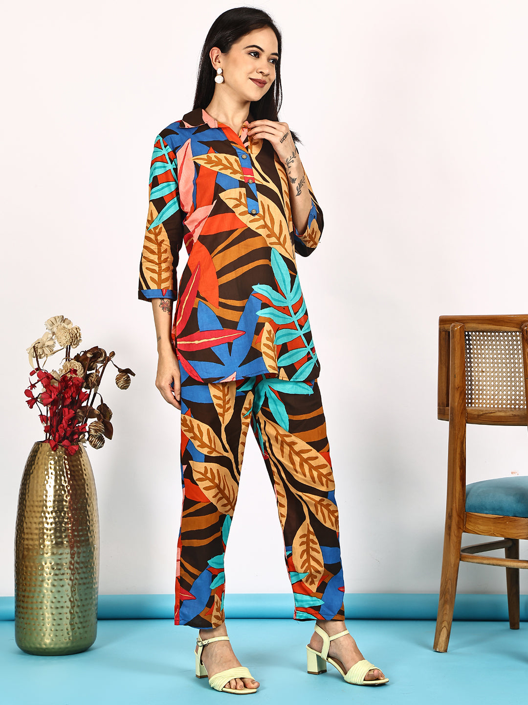 Aawari Cotton Unique Printed Co-ord Set