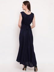 Aawari Fit & Flare Gown ( NAVY BLUE )