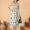 Aawari Cotton Printed Fit & Flare Dress - Western Wear