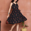 Aawari Unique Rayon Printed Short Dress - Midi Dresses / Western Wear