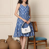 Aawari Chanderi Printed Eye Catching Short Dress - Midi Dresses / Western Wear
