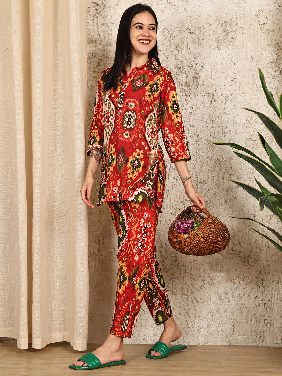 Aawari Cotton Unique Printed Co-ord Set