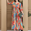 Aawari Women Cotton Printed Knot Dresses With Puff Sleeves /  Western Wear