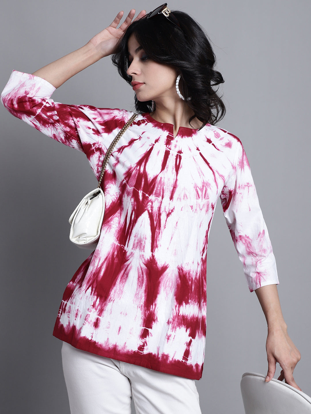 Aawari Women Cotton Tie & Dye Tops