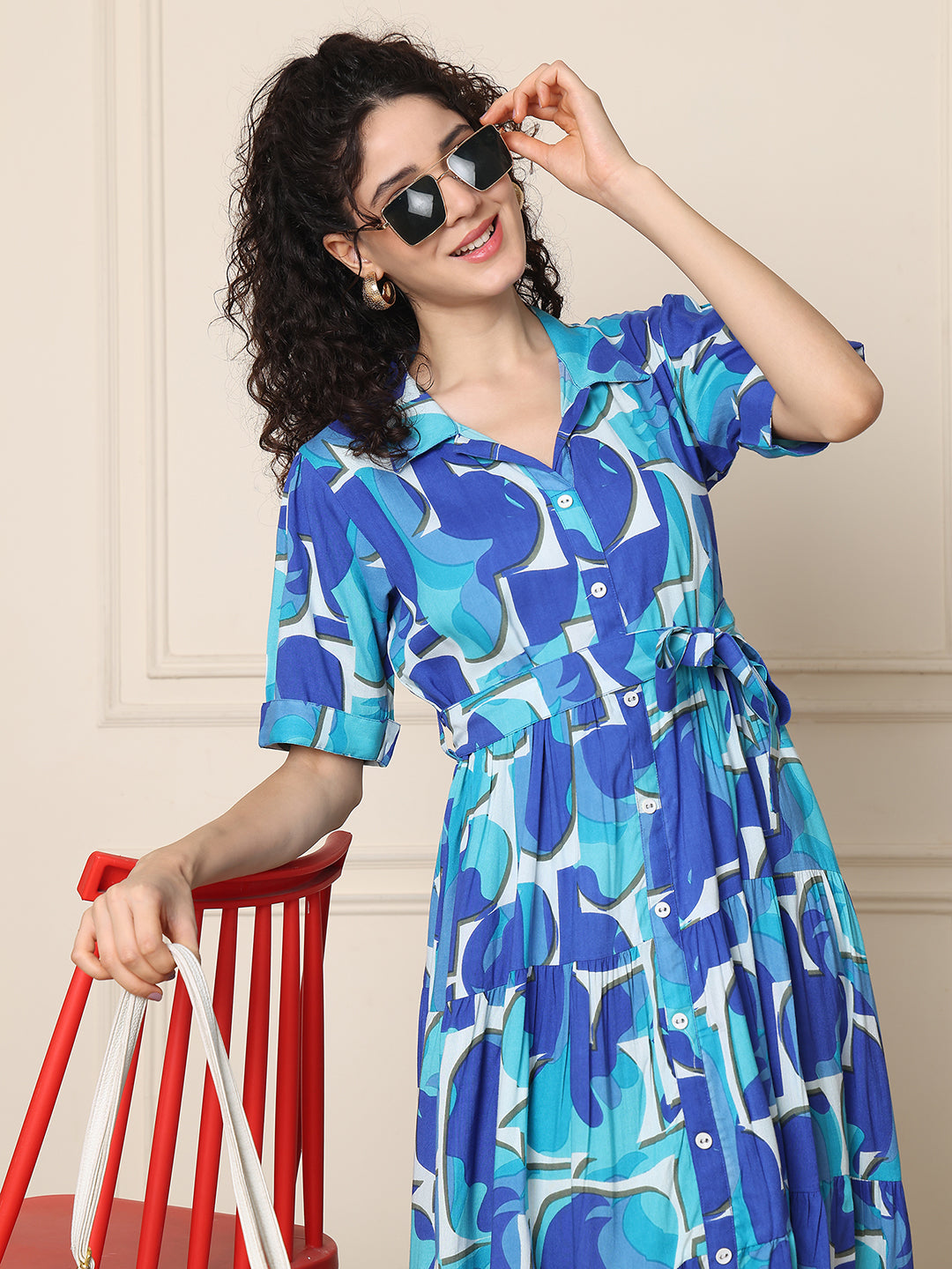 Aawari Rayon Printed Waist-up Dresses / Maxi Dresses