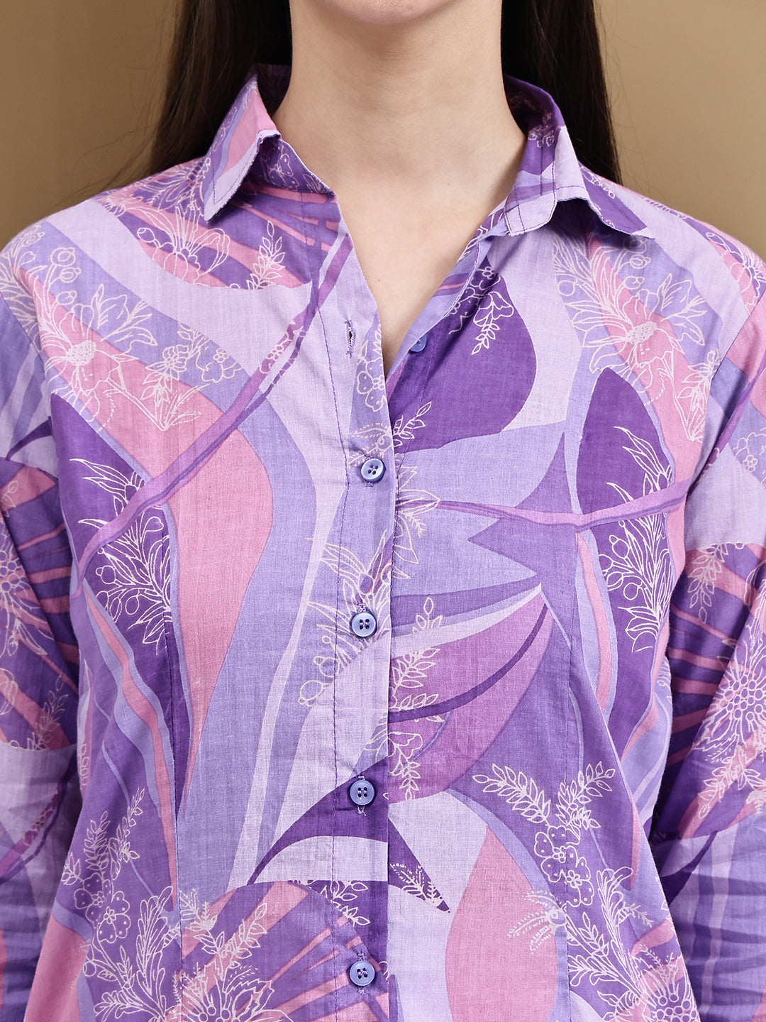 Aawari Women Cotton Printed Shirt