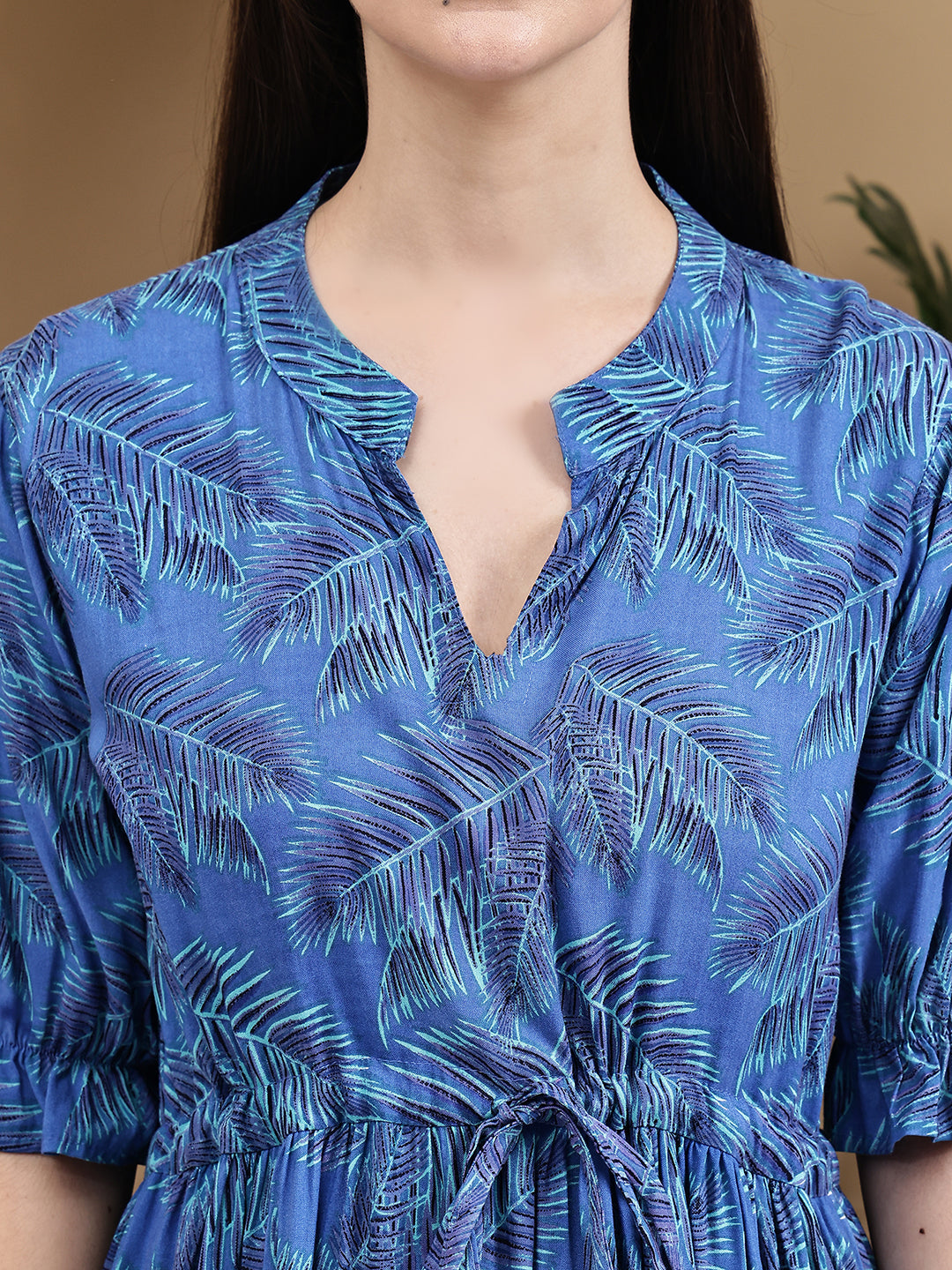 Aawari Cotton Printed Knot Dresses / Maxi Dresses / Western Wear