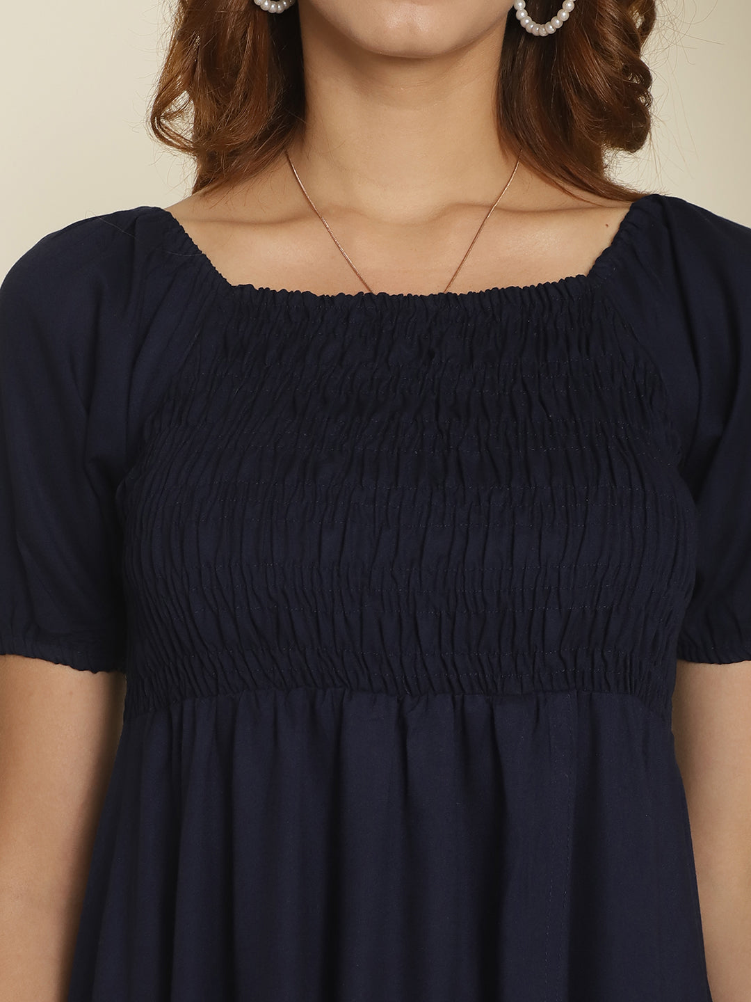 Women Bobbin Dress With Flared Cut