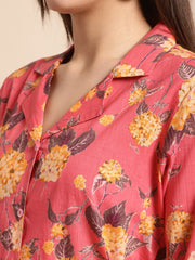 Aawari Women Cotton Printed Shirt With Trouser