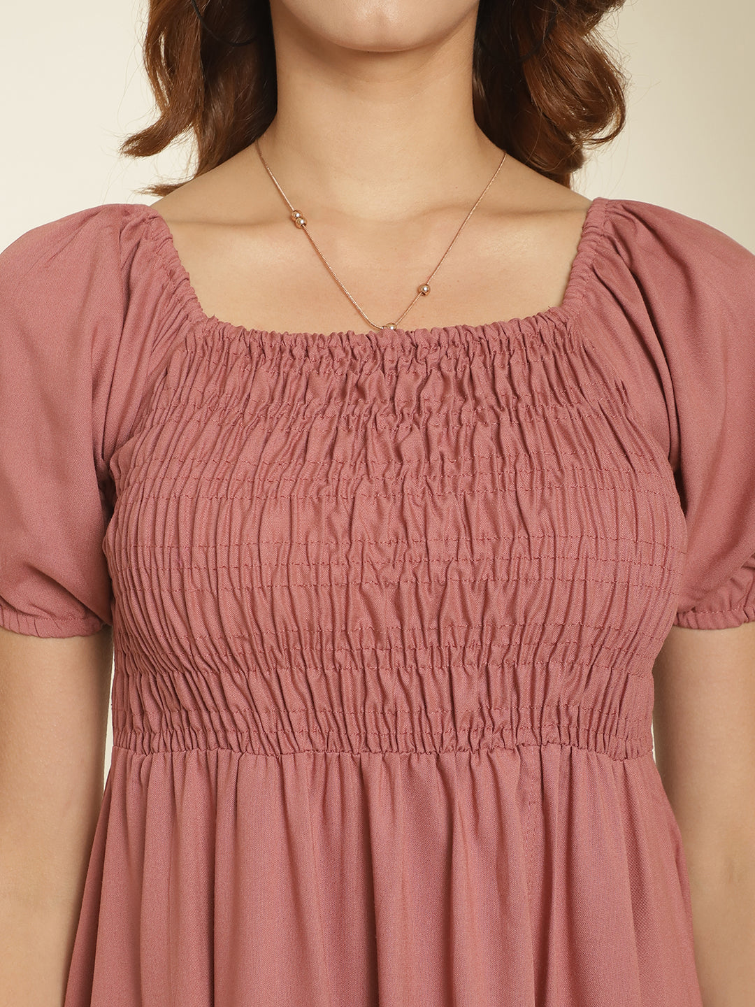 Women Bobbin Dress With Flared Cut