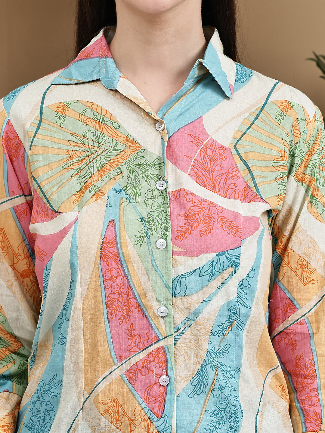 Aawari Cotton Printed Women's Shirt
