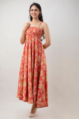 Aawari Fit & Flare Printed Bobbin Dress ( 001 )