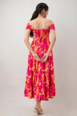 Aawari Off Shoulder Pink Dress