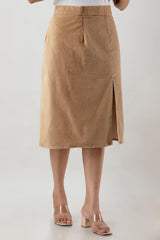 Aawari Corduroy Tres Natural Skirt