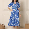 Aawari Ocean Sketch Cotton Dresses / Western Wear