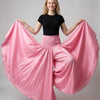 Elegant Baby Pink Chanderi Flared Palazzo Pants with Smocked Waist