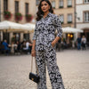 Women’s Black Ikkat Printed Cotton Shirt & Pant Co-Ord Set