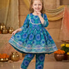 Baby Girl Circular Print Cotton Anarkali Kurta Set