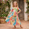 Baby Girls Leaf Printed Cotton Kurta with Flared Skirt Set