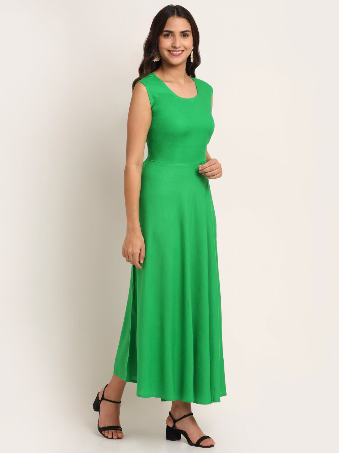 Aawari Fit & Flare Gown ( GREEN )