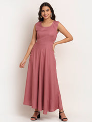 Aawari Fit & Flare Gown ( MAUVE )