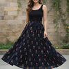 Women’s Red Rose Floral Printed Cotton Tiered Skirt