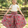 Baby Girl Spring Onion Floral Printed Cotton Flared Palazzo Pants with Smocked Waist