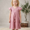 Baby Girls Spring Onion Rayon Umbrella Style A-Line Dress with Drawstring Waist