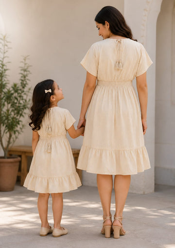 Vanilla Bloom Mother Daughter Matching Dress Set
