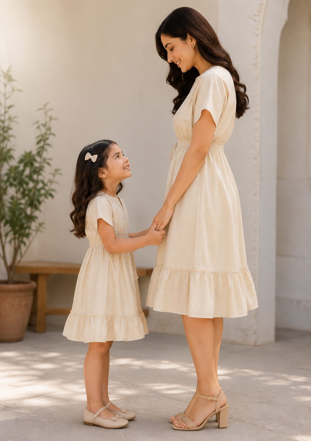 Vanilla Bloom Mother Daughter Matching Dress Set