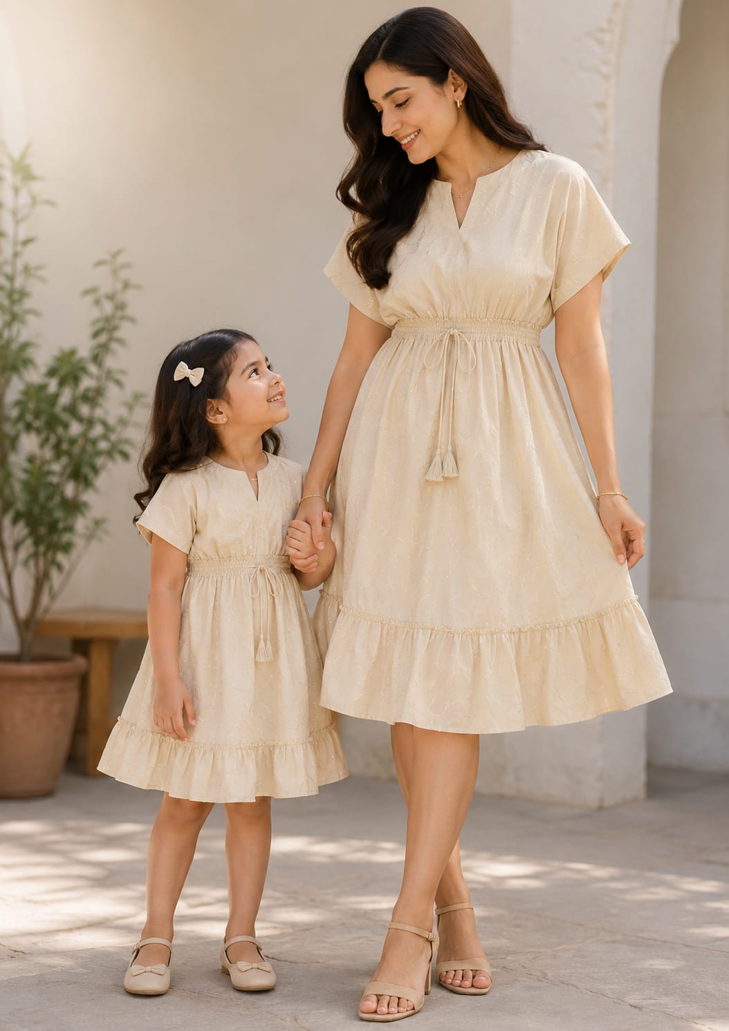 Vanilla Bloom Mother Daughter Matching Dress Set