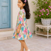 Girls’ Elegant Pastel Garden Tiered Party Dress