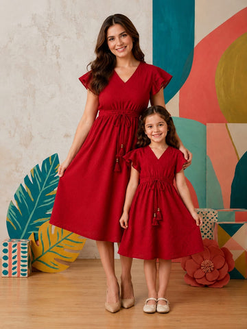 Ruby Grace Mommy & Me Smocked Waist Matching Dress Collection