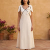 Mom & Daughter Matching Ivory Crisp Luxe Cotton Dress Set
