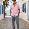 Men's Premium Light Pink Poplin Cotton Casual Shirt