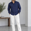 Men's Premium Navy Blue Poplin Cotton Casual Shirt