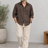 Men's Premium Coffee Brown Poplin Cotton Casual Shirt