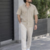 Men's Premium Beige Poplin Cotton Casual Shirt