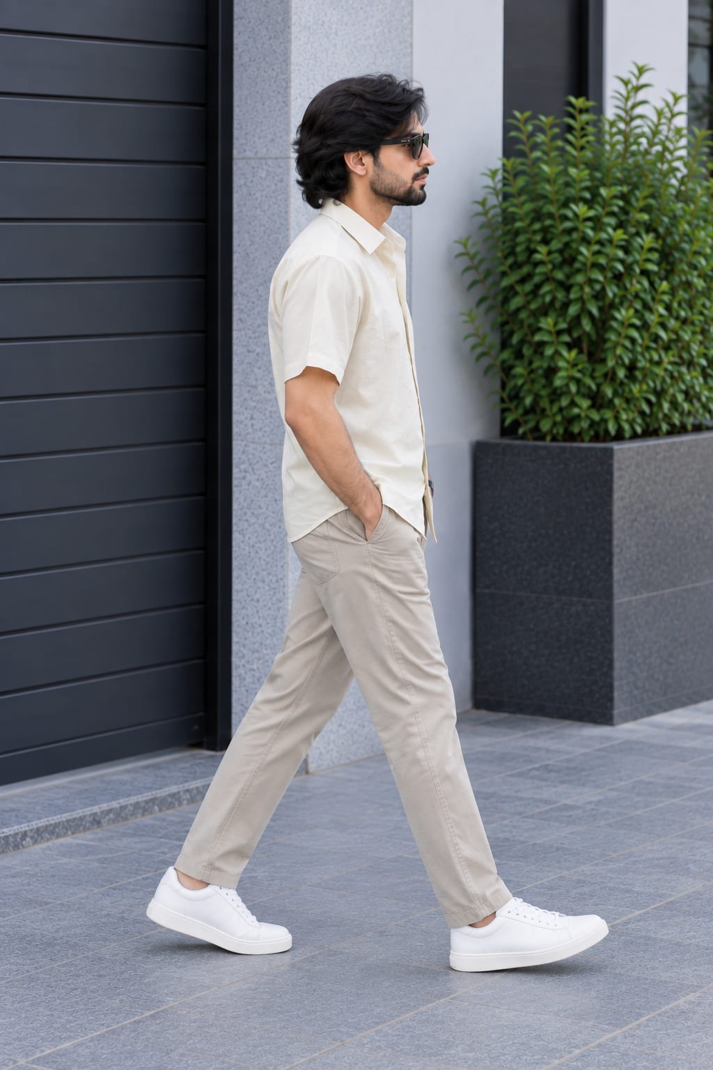 Men's Premium Ivory Cream Poplin Cotton Casual Shirt