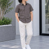 Kids Premium Grey Poplin Cotton Casual Shirt