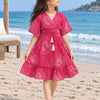 Pink Bloom Printed Girls’ Smocked Kaftan Dress