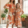 Mom & Me Floral Cotton Matching Dress Set - Summer Casual Wear