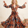 Baby Girls Abstract Printed Tie-Front Crop Top & Flared Palazzo Pant Co-ord Set