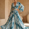 Teal Tie-Dye Co-Ord Set with Knot Crop Top & Flared Palazzo
