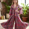 Baby Girls Spring Onion Floral Printed Tie-Front Crop Top & Flared Palazzo Pant Co-ord Set